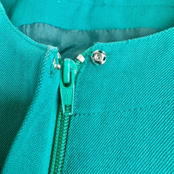 Vintage Teal Green 90s Power Skirt Suit - Picture 8 of 15